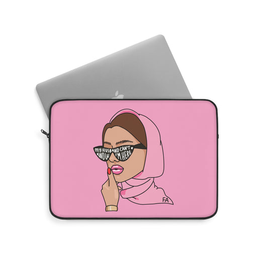 "Husband" Pink Laptop Sleeve