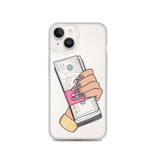 "Pays Cash" Clear iPhone Case